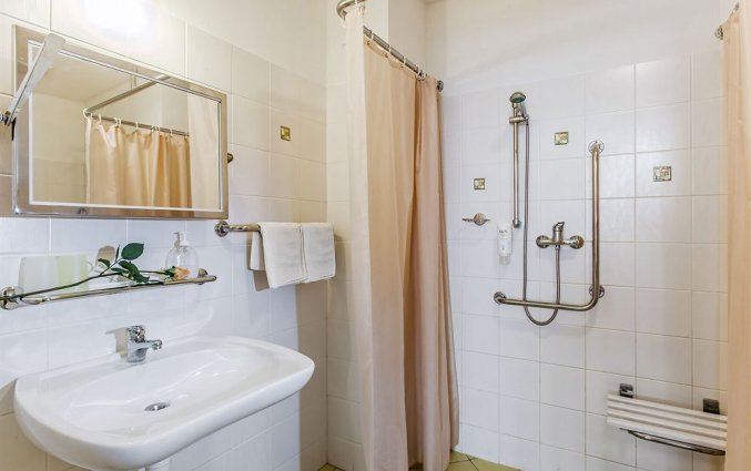 Badkamer van een tweepersoonskamer van Hotel Augustus et Otto in Praag