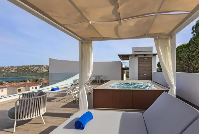 Sandalia Boutique Hotel ligbedden