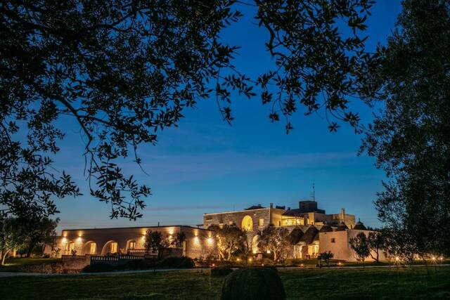 Masseria Cervarolo - het landgoed bij avondlicht