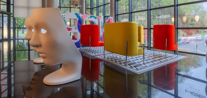 Lounge van Hotel Gran Bilbao