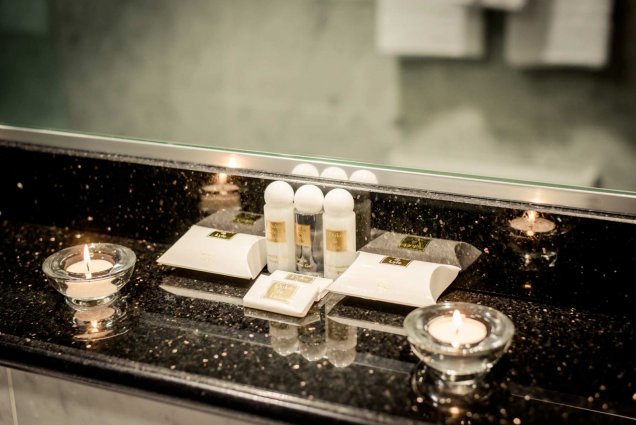 Badkamer van een tweepersoonskamer van Hotel Albany House in Dublin