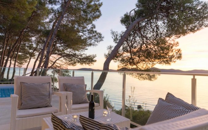 Uitzicht vanaf het terras van Hotel Crvena in Kroatie
