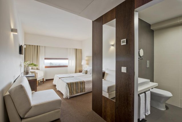 Tweepersoonskamer van Hotel São Félix Hillside in Noord-Portugal