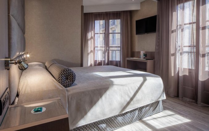 Tweepersoonskamer van Hotel Suizo Barcelona
