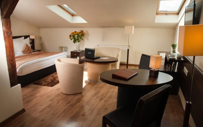 Tweepersoonskamer van Hotel Spatz in Krakau