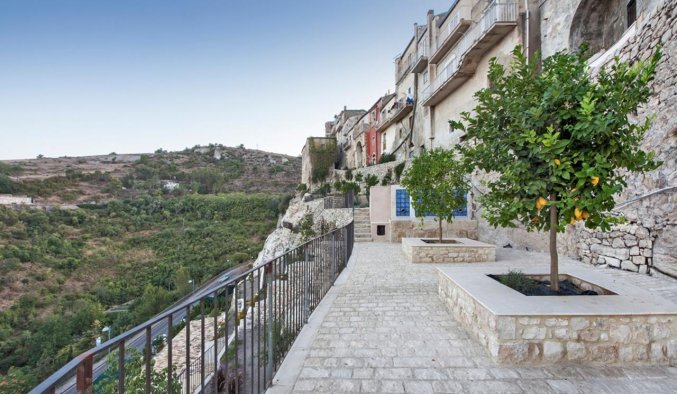 Gebouw van Hotel San Giorgio Palace op Sicilië