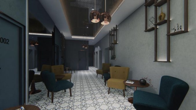 Lobby van Hotel Alta Moda Fashion in Budapest