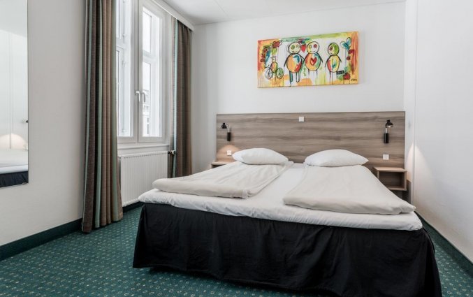 Tweepersoonskamer van hotel Copenhagen Star in Kopenhagen