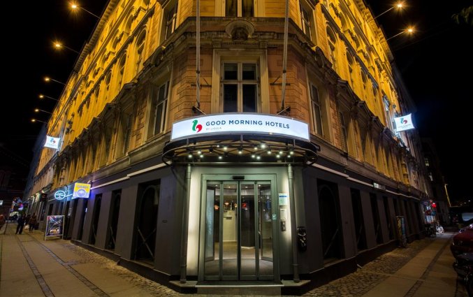 Vooraanzicht van hotel Copenhagen Star in Kopenhagen