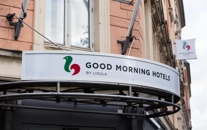 Vooraanzicht van hotel Copenhagen Star in Kopenhagen